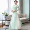 Sukienka chińska w stylu wietnamskim Cheongsam Tradition chińska sukienka wiosna Ao dai308Q