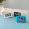 Table Clocks Portable Mini LCD Digital Clock Bedroom Simple Small Electronic Watch Old Man Big Word Student Exam Mute Desktop