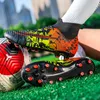 Buty ochronne piłka nożna mężczyźni jakość FGTF buty piłkarskie wysokie kostki korki do trawy trening meczowe trampki dziecięce antypoślizgowe profesjonalne 230711