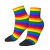 Herrstrumpor Rainbow Pride Flagga Män Kvinnor Cykling Nyhet Vår Sommar Höst Vinter Strumpor Present