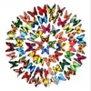 Inne dekoracyjne naklejki 25pcs/pakiet 3D Butterfly Ticker Blue żółty zielony czerwony fioletowy domek naklejka na zasłonę ścienną x0712