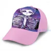 Czapki z daszkiem Fashion Galaxy Skeleton Boy Czapka do koszykówki Mężczyźni Kobiety Graficzny nadruk Czarny kapelusz dla dorosłych Unisex