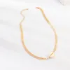 ペンダントネックレス人格パールチョーカーネックレス女性魅力的なゴールドカラーメッキタッセル Collares チェーンファッションレディースウェディングジュエリー