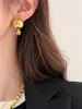 Dangle Boucles D'oreilles Air Ball De Luxe De Haute Qualité Plaqué Or Simple Boucle D'oreille En Métal Pour Les Femmes Brillant 925 Argent Aiguille Oreille Bijoux Cadeaux