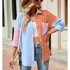 Women's Blouses Shirts Spring Pleated Cotton Blouse Women 2023 Elegant Basic Candy Colors Shirt Women's Green Button Up Long Sleeve Tops Blusas L230712