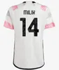 Joueurs de fans Jerseys 2023 2024 à la maison Milik di Maria Vlahovic Kean Pogba Chiesa McKennie Locatelli Top Jerseys 23 24 Hommes / kits Kids Unifor Juventus