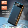 66W Super Fast Braging 20000MAH Power Bank для внешнего зарядного устройства Huawei Samsung для iPhone 12 xiaomi Portable Powerbank L230712