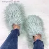 Slippers Outside Fashion Fluffy Sheep Mongolia Fur Sliper Shose For Women And Men T230712