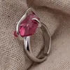 Obrączki ślubne Przyjazd Moda Kolorowe Kryształowe Platynowane Panie Ceremonia Ślubna Zaproponuj Biżuteria Prezenty