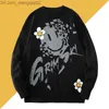 Men's Sweaters Thick S-4XL Ugly Sweater Men's Lacquered Men's Sweater Loose Winter Warm Street Knitted Top Women's Plus Size Women's Parachute Top Z230712