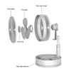 Elektriska fläktar Portabel fläkt Laddningsbar Mini Folding Telescopic Floor Low Noise Summer Fan Cooling For Housch