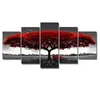 5pcs Set Abstract Red Trees Canvas Paintings Modern Landscape Posters and Print Wall Art Picture for Home Living Room Decoration L230704