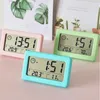 Table Clocks Portable Mini LCD Digital Clock Bedroom Simple Small Electronic Watch Old Man Big Word Student Exam Mute Desktop