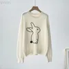 Frauenpullover Fyion Hohe Qualität Runway Design Pullover Frauen 2023 Sommer Gestrickte Tier Stickerei Femme Pullover Kaschmir