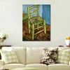 Haute qualité Vincent Van Gogh peinture à l'huile Reproduction chaise avec tuyau à la main toile Art paysage décor à la maison pour chambre