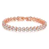 6mm Vintage Fine Princesse Ronde Coupe Cubique Zircone Tennis Bracelet Cuivre Romain AAA Zircon Femmes Or Rose Mariage Chaîne De Mariée Bracelets Bracelet Pour Femmes Bijoux