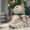 Colliers pour chiens Cercle de cou pour animaux de compagnie Collier de chat mignon respectueux de l'environnement Collier tricoté Accessoires de décoration Noël