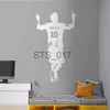 その他の装飾的なステッカーパーソナライズされたサッカー選手名とナンバーウォールデカールフットボールスポーツ装飾ホームボーイズティーンエイジャールームカスタムチームの壁紙G005 X0712