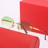 Frameless sunglasses for men and women, trendy and versatile sunglasses, ocean lenses, street photography glasses