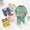 Pajamas Children Pyjamas Winter Kids Clothing Sets WarmFleece For Boys Thicken Dinosaur GirlsSleepwear Baby Thermal Underwear 230711