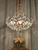 Chandeliers French Light Luxury Dream Crystal Flowers Pure Copper Chandelier Home Decoration Bedroom Dining Living Cloakroom Hanging Lamp
