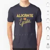 Herr T-shirts Alicante Spanien Skjorta Tryck Bomull Cool T-shirt Espana spanska flaggan Vintage