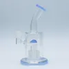 Bong de vidro azul de 8 polegadas e 14 mm cachimbo de água cachimbo de água cachimbo de água com tigela de lagarto com banger de quartzo grátis