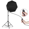 Flash Diffusers SH Photo 70cm Octagon Softbox Kit Use For LED Light Brightness Flash With 2M Stand Photo Studio Accessories Various Of Bulb R230712