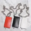 Ceintures Femmes Pu Cuir Punk Noir Mini-sac Chaîne Split Joint Personnalité Longue Argent Épais Ceinture Porte-Monnaie Accessoires