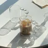 Mokken Glazen Beker Koffie Mok Grote Handvat Transparant Glas Water Cup Creatieve Mokken Koffiemokken Cups Drinkware Servies R230712