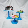 Assiettes 3 pièces plateau d'anniversaire en fer présentoir de fête à la maison décoration de mariage forgé Dessert Fudge bureau après-midi