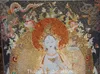 Tibet Budizm'in Yedi Gözlü Beyaz Tara Buddha Thangka İpek Asma Resimleri ve Zarif Dekorasyonları Toplamaya Değer