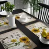 Placemats 4 stks Bee Festival Placemats Antislip Wasbare Leuke Kabouters Plaats Voor Keuken Eetkamer Woondecoratie