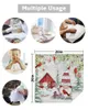 Tischserviette Weihnachten Schneemann Schneeszene Servietten Set Festival Zuhause Hochzeit Party Abendessen Tuch