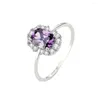 Cluster Ringen S925 Sterling Zilveren Ring Japanse Serie Ovale Klassieke Saffier Dames Party Verjaardagscadeau Groothandel