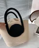 Designer Fashion Beach Bags Luxury Women's Shoulder Bag Personlighet Straw Minimalistisk atmosfär Högkvalitativ minimalistisk atmosfär Vävd väska