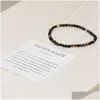 Beaded Mg0043 Wholesale Natural Brown Agate Bracelet 4 Mm Mini Gemstone Energy Womens Mala Yoga Jewelry Drop Delivery Bracelets Dhek8