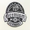 Personalidad Gremium Alemania bordado hierro en parche hierro en coser Motorcyble Club insignia MC Biker parche completo 260j