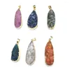 قلادة قلادة الحجر الطبيعي الأحجار الكريمة متعددة الألوان الشكل المصنوع يدويًا الحرف اليدوية.