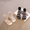 Zapatillas de deporte de verano de moda informal con diamantes de imitación para niños, sandalias de gladiador para niñas con cremallera de cristal, sandalias de princesa para estudiantes Z230712