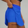 New 23ss lu Summer Sports Shorts Skirt Loose Yoga Leggings fashion brand Clothes Women Running Fitness Workout Casual Light womens Yoga clothes