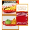 Dinnerware Sets 6 Pcs Fruit Containers Headset Kitchen Supplies Plastic Basket Restaurant Snack Serving Plate Abs Oval Baskets