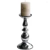 Candle Holders Roman Silver Alloy Light Dinner Props Wedding Party High End Metal Candlestick Home Decor Christmas