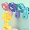 Elektrische ventilatoren Cartoon Desktop Oplaadbare Clip Miniventilator Studentenflat Draagbare Clip Muur USB Miniventilator met Led-licht en bediening