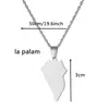 Pendentif Colliers En Acier Inoxydable Espagne La Palma Island Carte Pendentifs Pour Femmes Filles Hommes Souvenirs Touristiques Bijoux