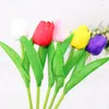 36pcs/set Colorful Tulip Ballpoint Pen Novelty PU Simulation Plant Flowers Ball Point 0.7mm Blue Ink Gift School Supply