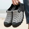 Sandals Outdoor Men's Sandals Crocks Summer Hole Shoes Crok Rubber Clogs Men's EVA Garden Shoes Black Blue Beach Sandals Slider 230711
