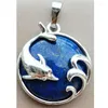 Hänge Halsband Körsbärskvarts Malakit Guldsten Kristall Howlit Lapis Lazuli Aventurin Opal Karneol Jaspe Dolphin Bead WB1061