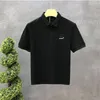 Men's Polos Baseball Shirt Lead Short Sleeved T-shirt Lapel Fashion Half Youth Korean Printed Polo