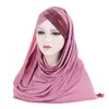 Vêtements ethniques femmes musulman croix soie sommeil chimio chapeau bonnet doux avec paillettes Hijab bandeau foulard Turban casquette chapeaux